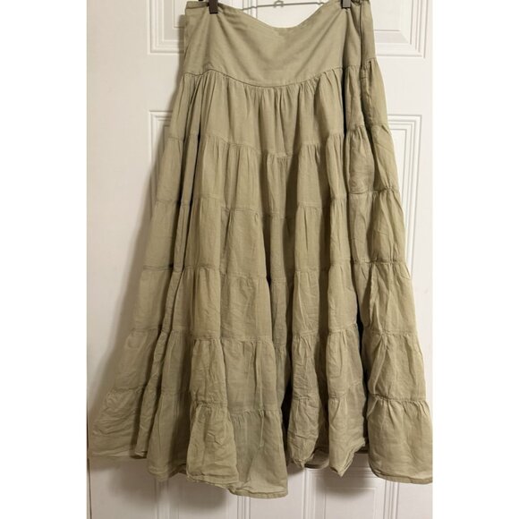 Erika Peña Tiered Maxi Skirt Women’s SZ S/M Sustainable Boho Flowy Long Resort - Picture 3 of 7